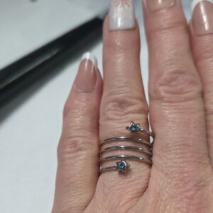 Silver Star Spring Ring